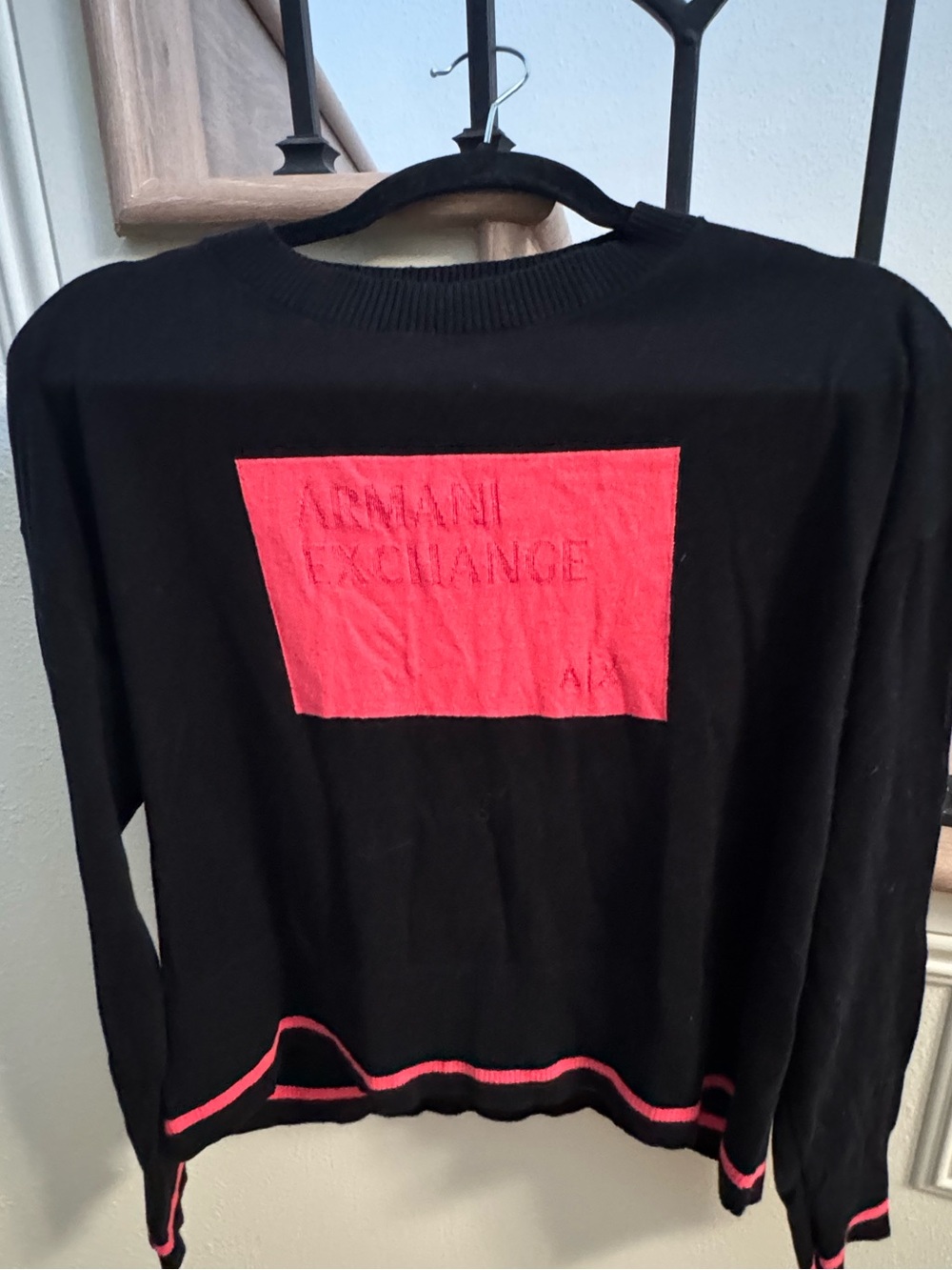 Armani Exchange Black Knit Sweater - A|X Label size medium